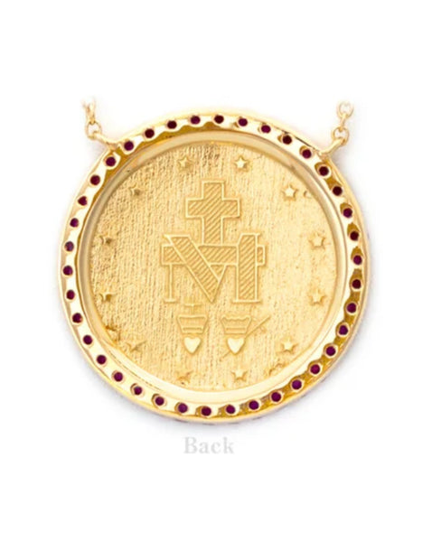 Round Diamond Miraculous Medal