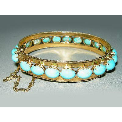18kt Yellow Gold and Turquoise Bracelet