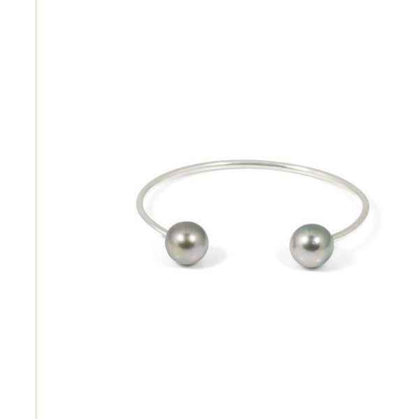 Sterling Silver Tahitian Cuff Bracelet
