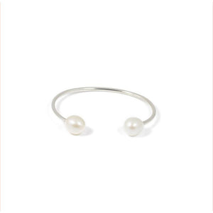 Sterling Silver White Freshwater Pearl Bracelet
