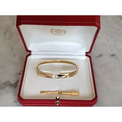 Estate Cartier Love Bracelet with 6 Diamonds