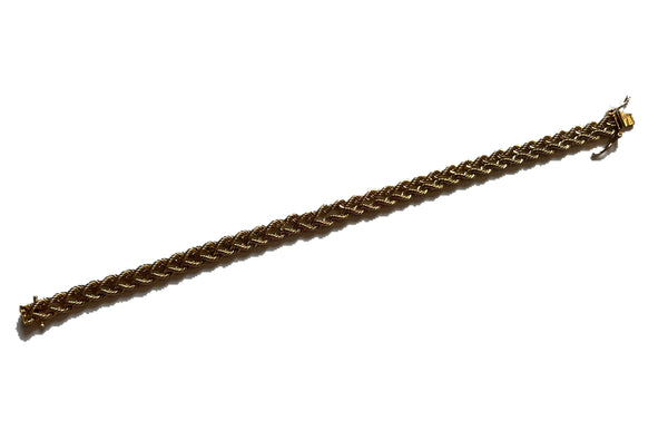 Estate 14k Yellow Gold Double Rope Bracelet