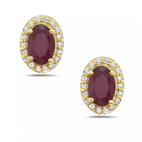 Ruby and Diamond Earrings