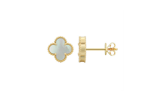 Mother of Pearl Clover Earrings