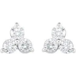 Diamond Trillium Earrings