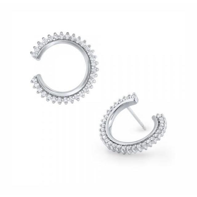 Diamond Arc Earrings