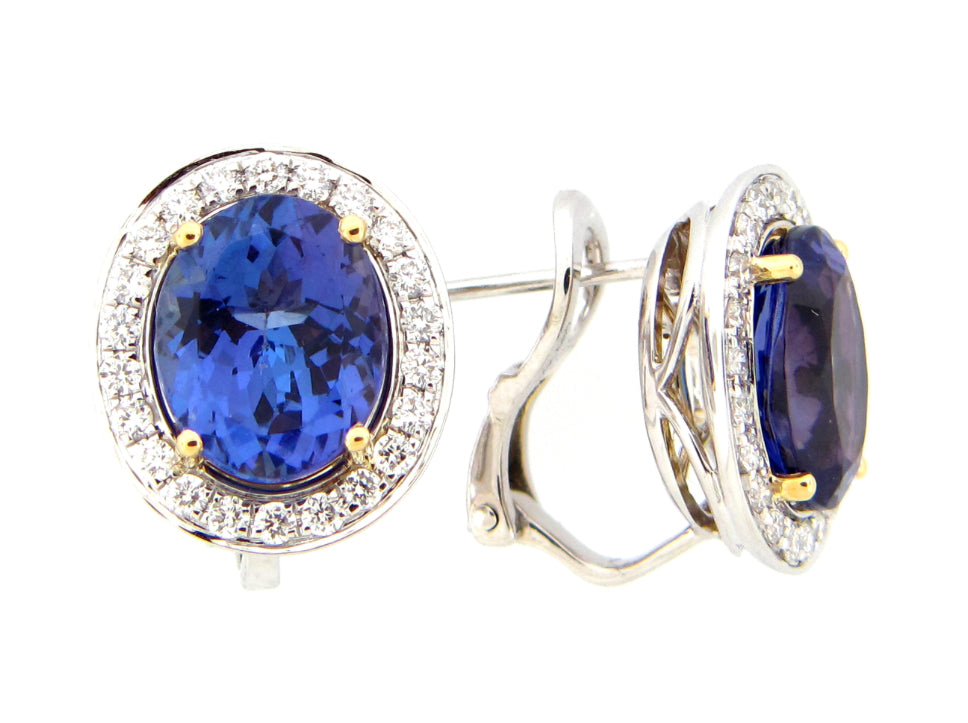 Tanzanite and Diamond Earring