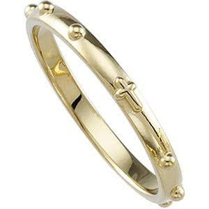14k Yellow Gold Rosary Ring