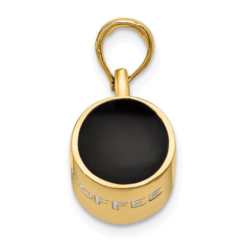 14k and Enamel Coffee Cup Charm