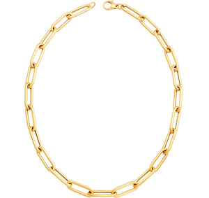 14KT Yellow Large Paperclip Chain
