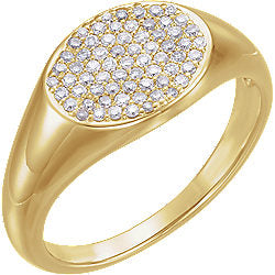 Diamond Pave Signet Ring