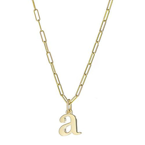 14k Gold Lower Case Initial Pendant