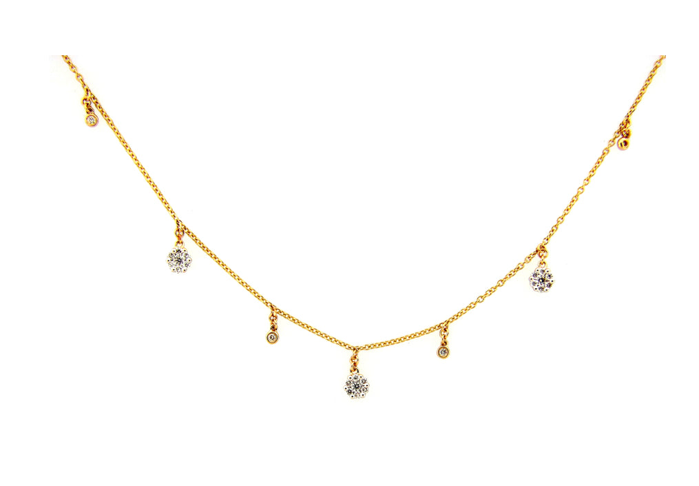 Diamond Charm Choker Necklace