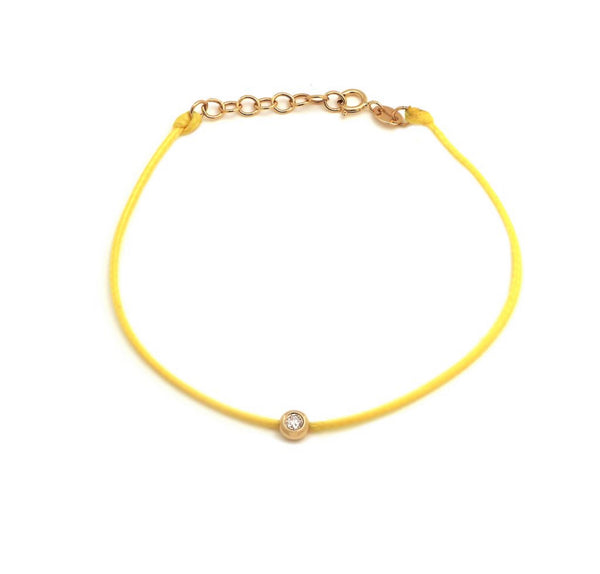 14k Yellow Gold Diamond Bezel Bracelet