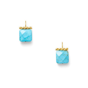 Faceted Square Earrings