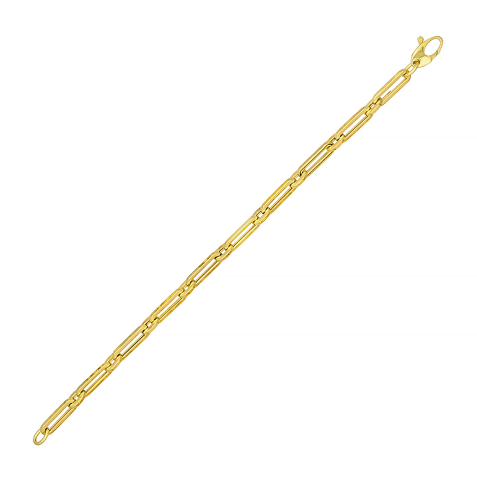 14KT Yellow Mixed Paperclips Bracelet
