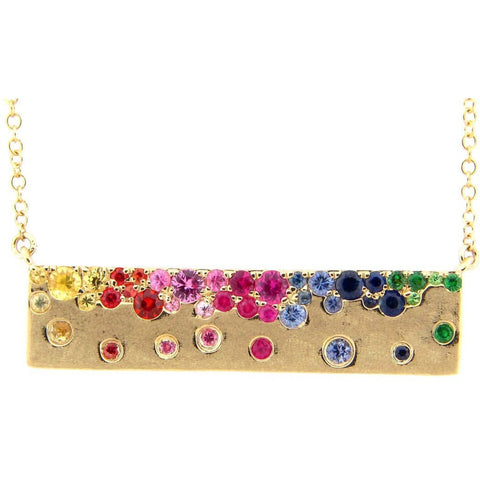 Multi-Color Sapphire Pendant