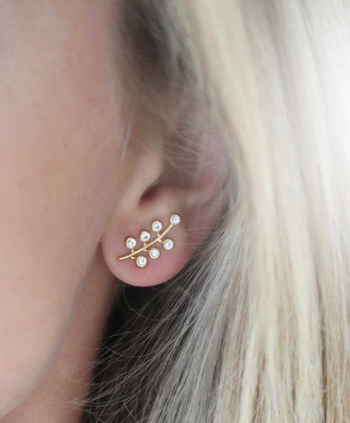 Berry Pave Ear Climber