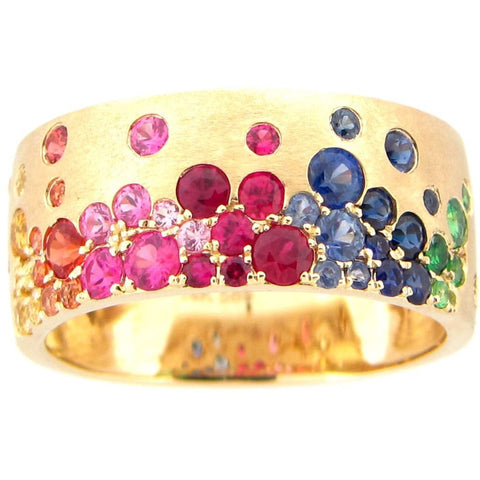 Multi-Colored Sapphire Band Ring