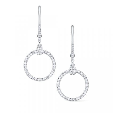 Diamond Circular Earrings