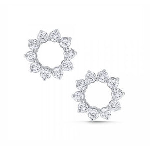 Diamond Circle Earrings