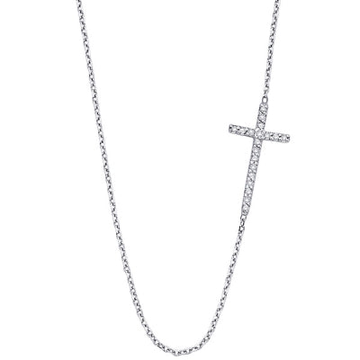 Diamond Stationed Cross Necklace