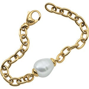 18kt Gold and South Sea Pearl Bracelet