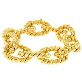 14kt Yellow Gold Swirl Link Bracelet