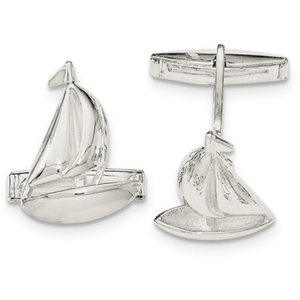 Sterling Silver Sailboat Cufflinks
