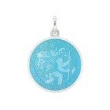 Sterling Silver and Enamel Saint Christopher Medals