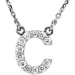 Diamond Alphabet Necklace